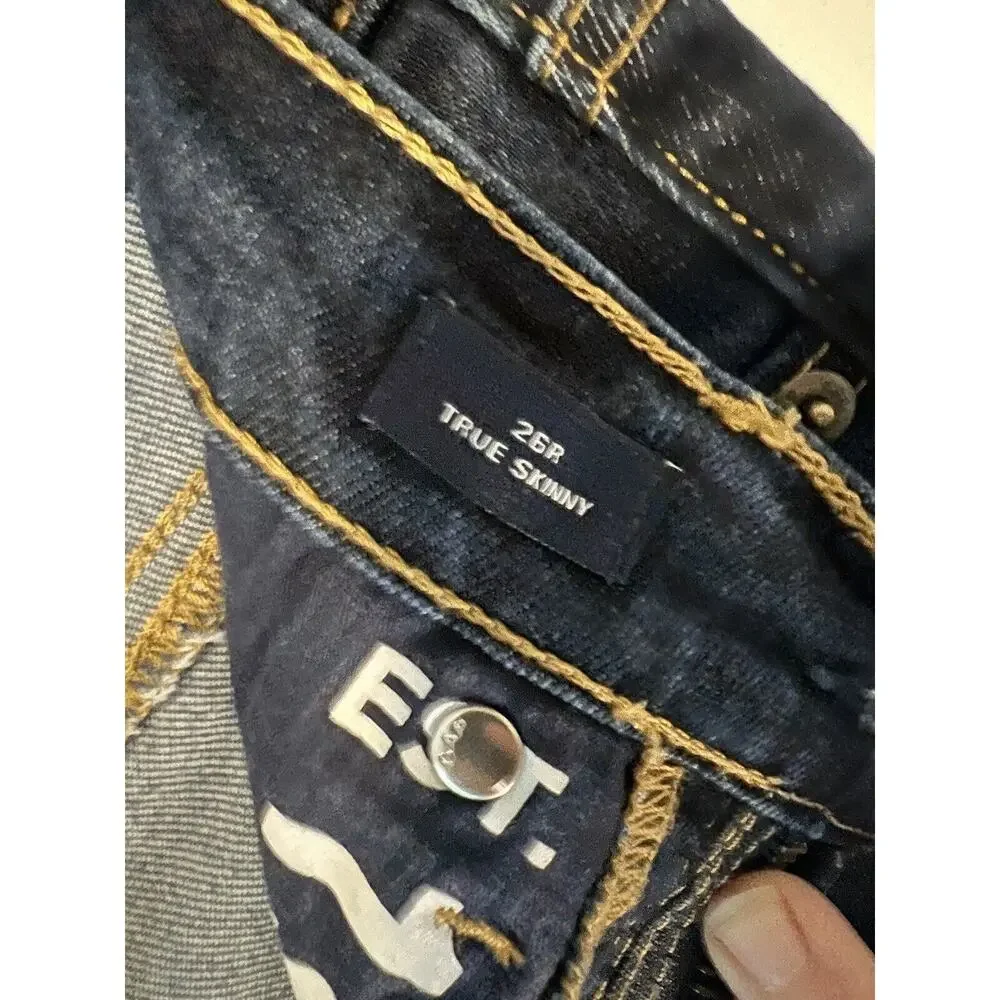 Gap 1969 True Skinny Jeans Women's 26 REG Blue High Rise Cotton Blend